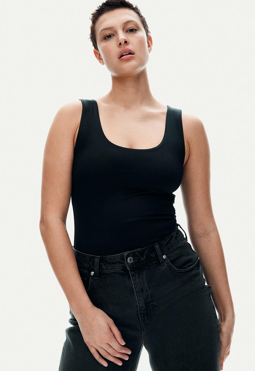 H&M - Microfibre vest top - black