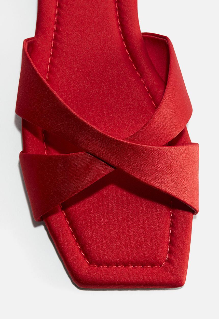 H&M - Crossover-strap sandals - red
