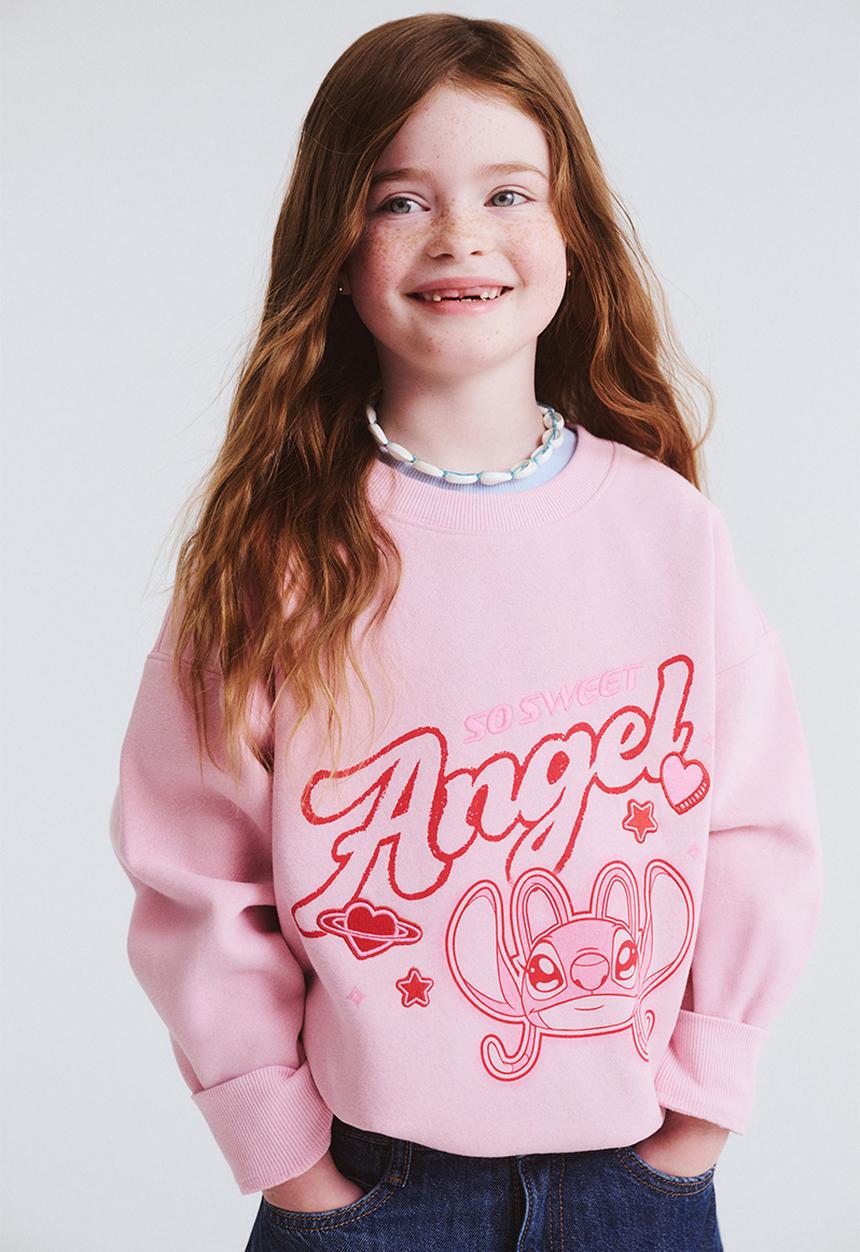 Cotton On - License Sammy Oversized Crew - Lcn Dis Angel/Marshmallow