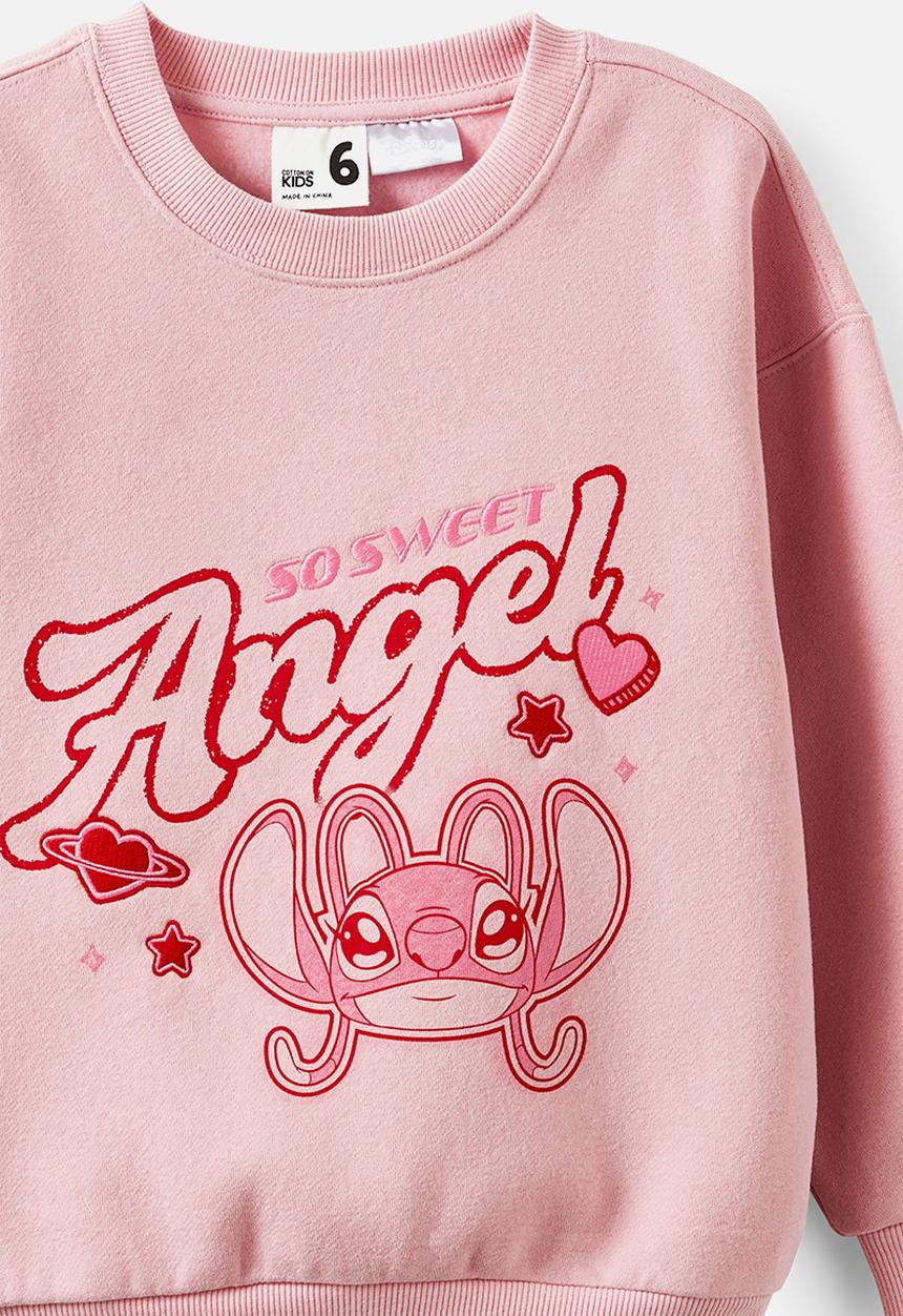 Cotton On - License Sammy Oversized Crew - Lcn Dis Angel/Marshmallow