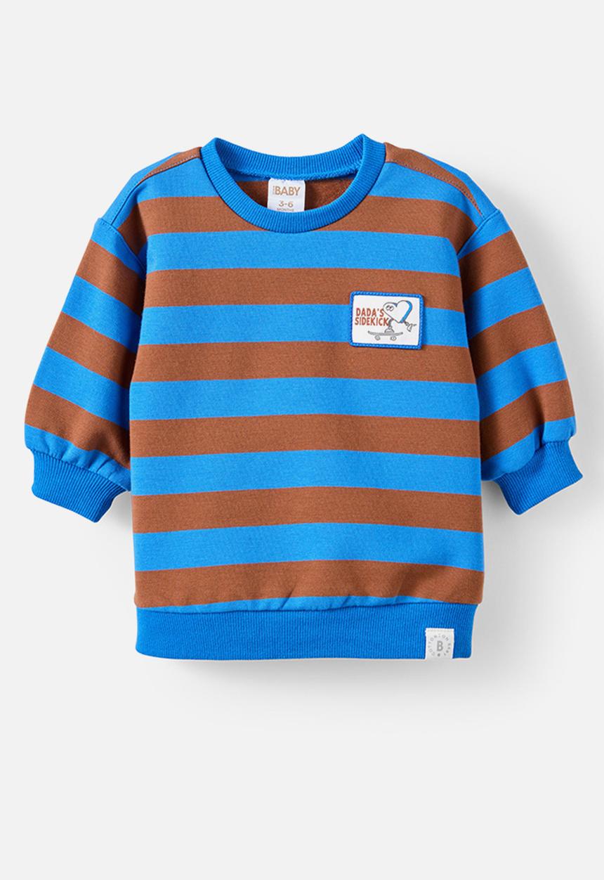 Cotton On - Riley Sweater - Chestnut/Harbour Blue Dadas Sidekick