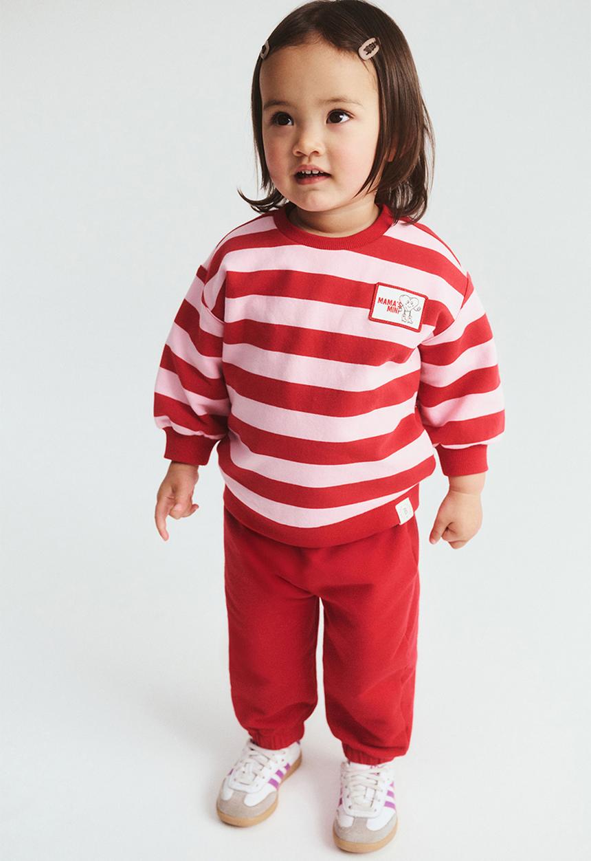 Cotton On - Riley Sweater - Blush Pink/Varsity Red Mamas Mini