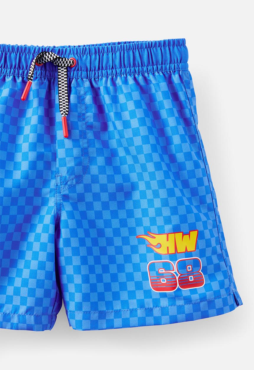 Cotton On - License Bailey Board Short - Lcn Harbour Blue / Hot Wheels