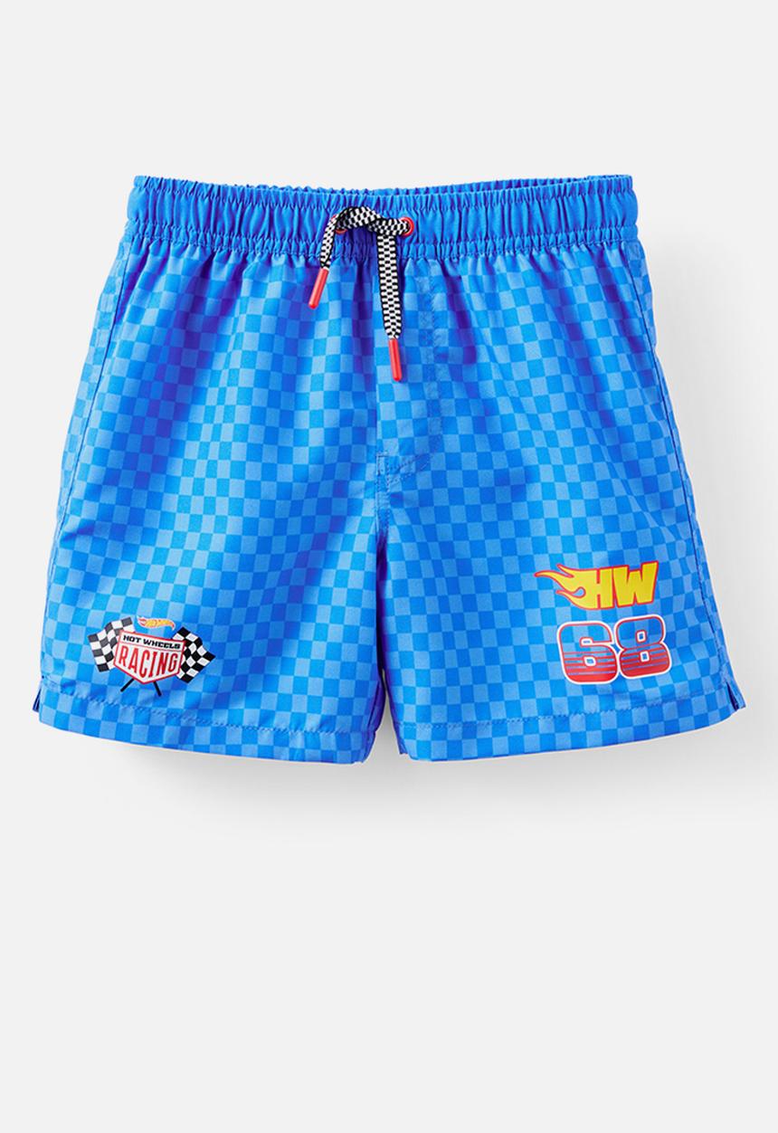 Cotton On - License Bailey Board Short - Lcn Harbour Blue / Hot Wheels