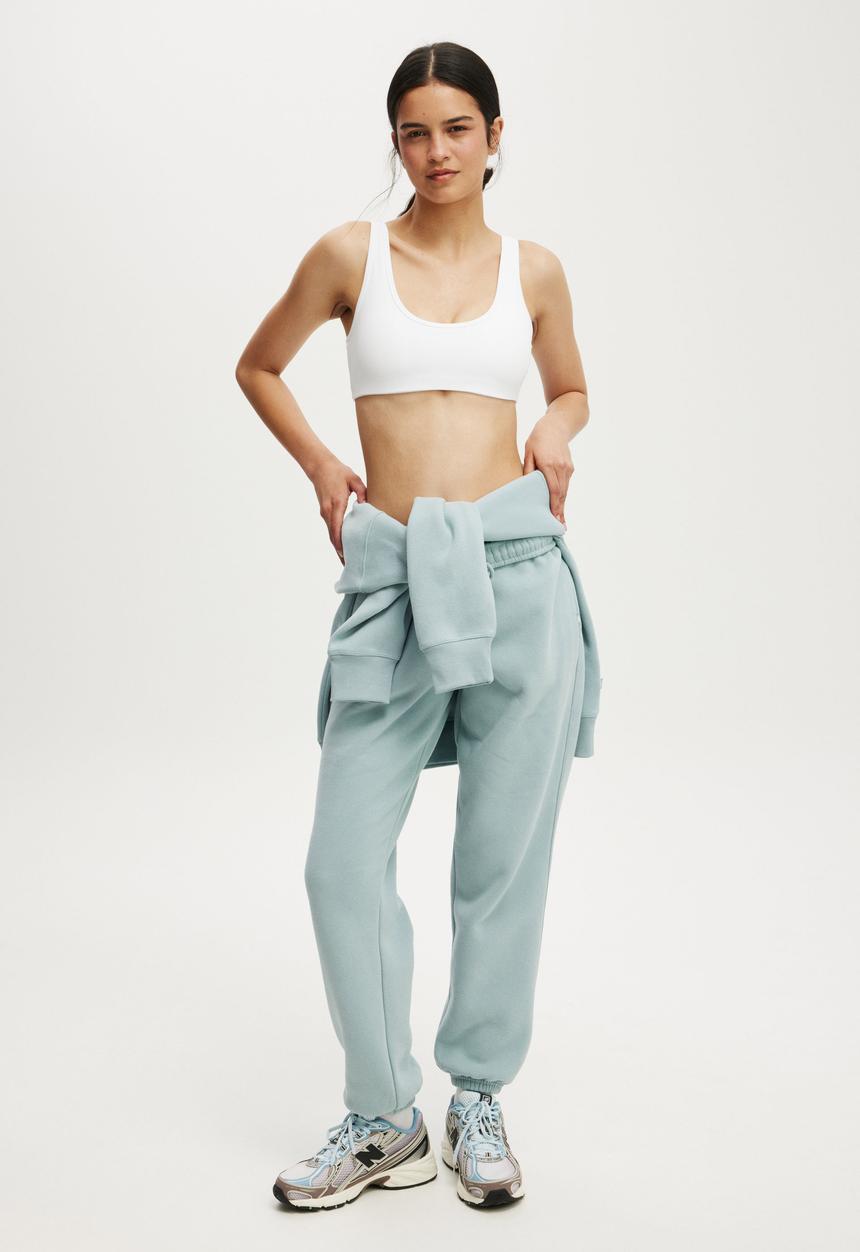 Cotton On - Ultra Soft Low Back Crop - White