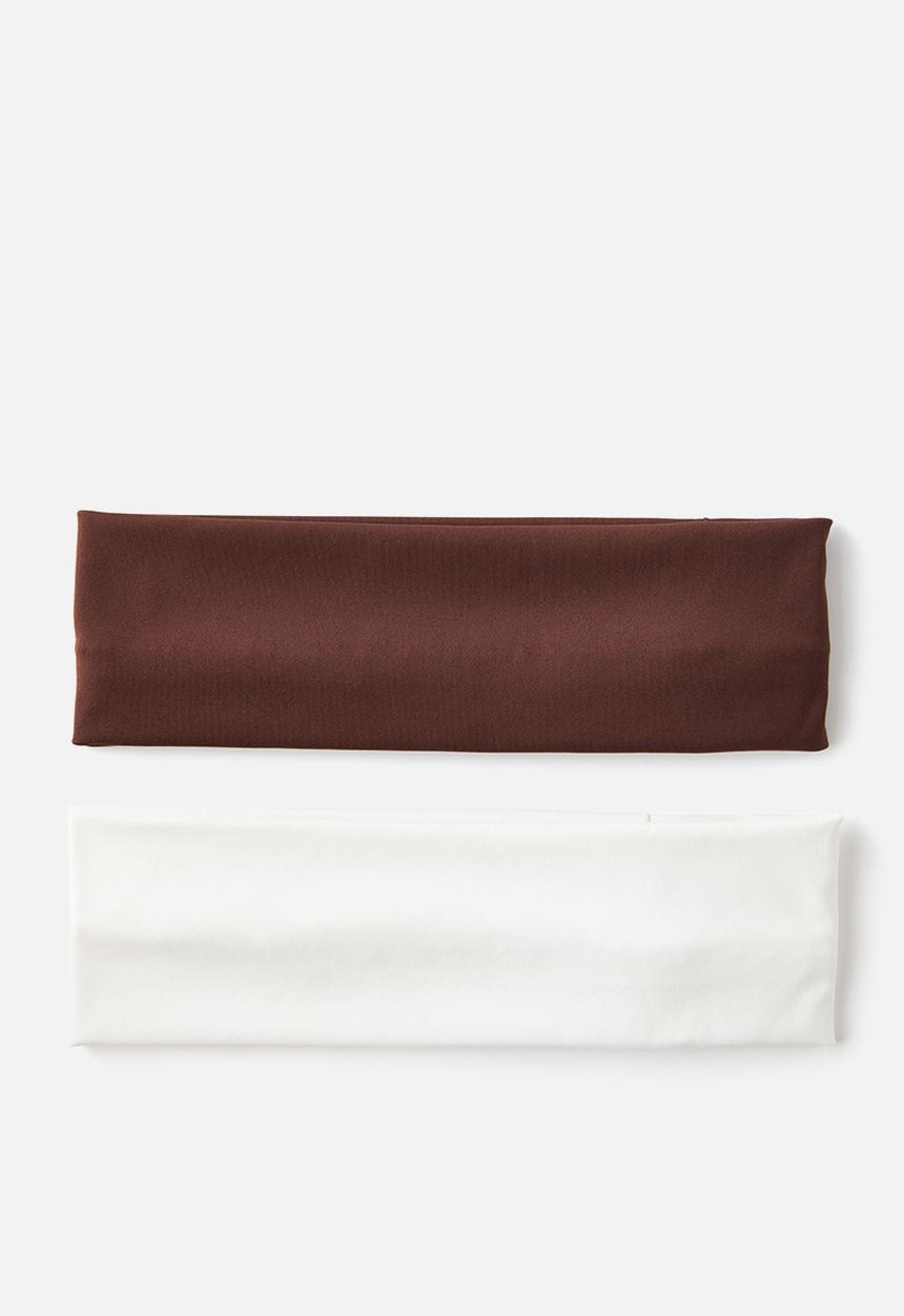 Rubi - Soft headband-chocolate & white smooth