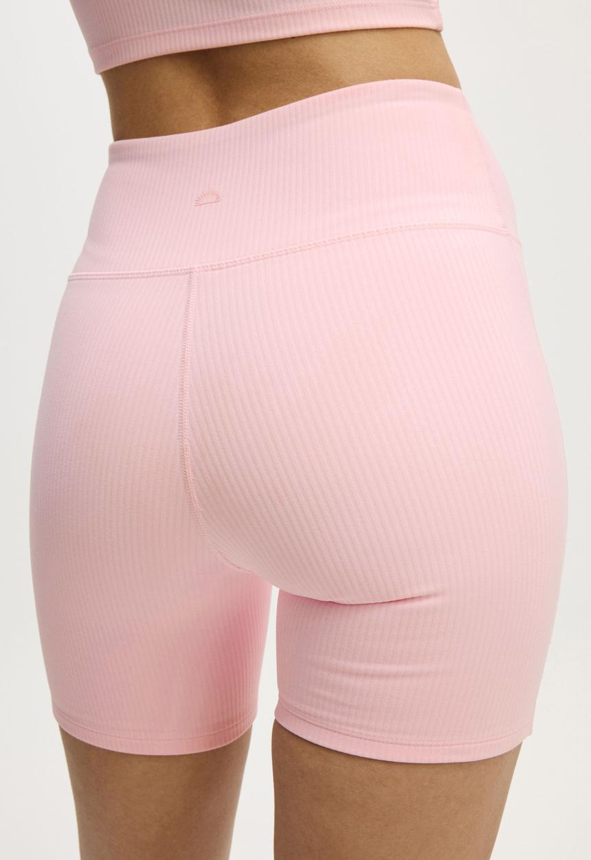 Cotton On - Ultra Soft Rib Bike Short - Cherry Dream