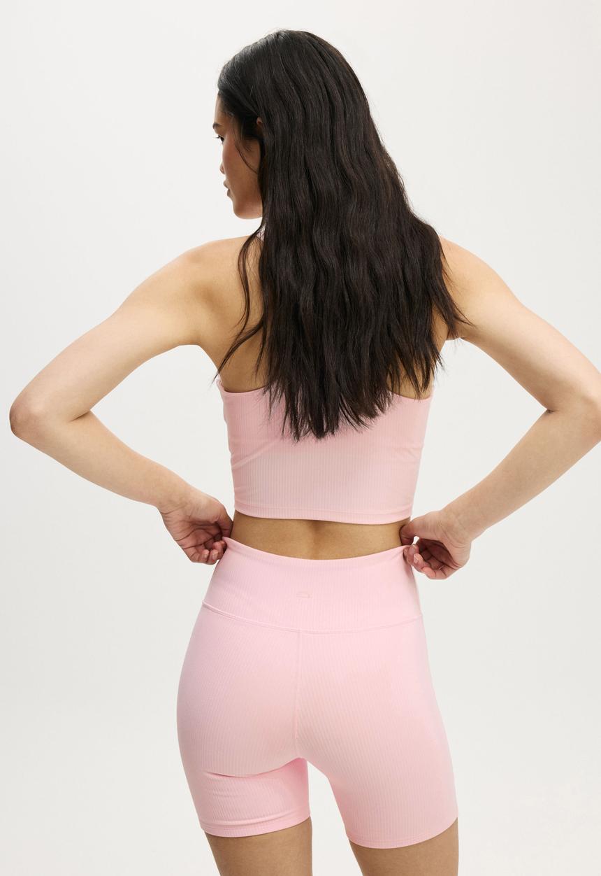 Cotton On - Ultra Soft Rib Bike Short - Cherry Dream