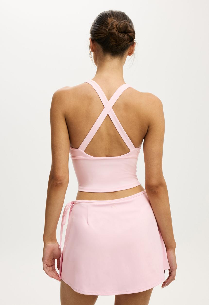 Cotton On - Ultra Soft Wrap Skirt With Tie - Cherry Dream