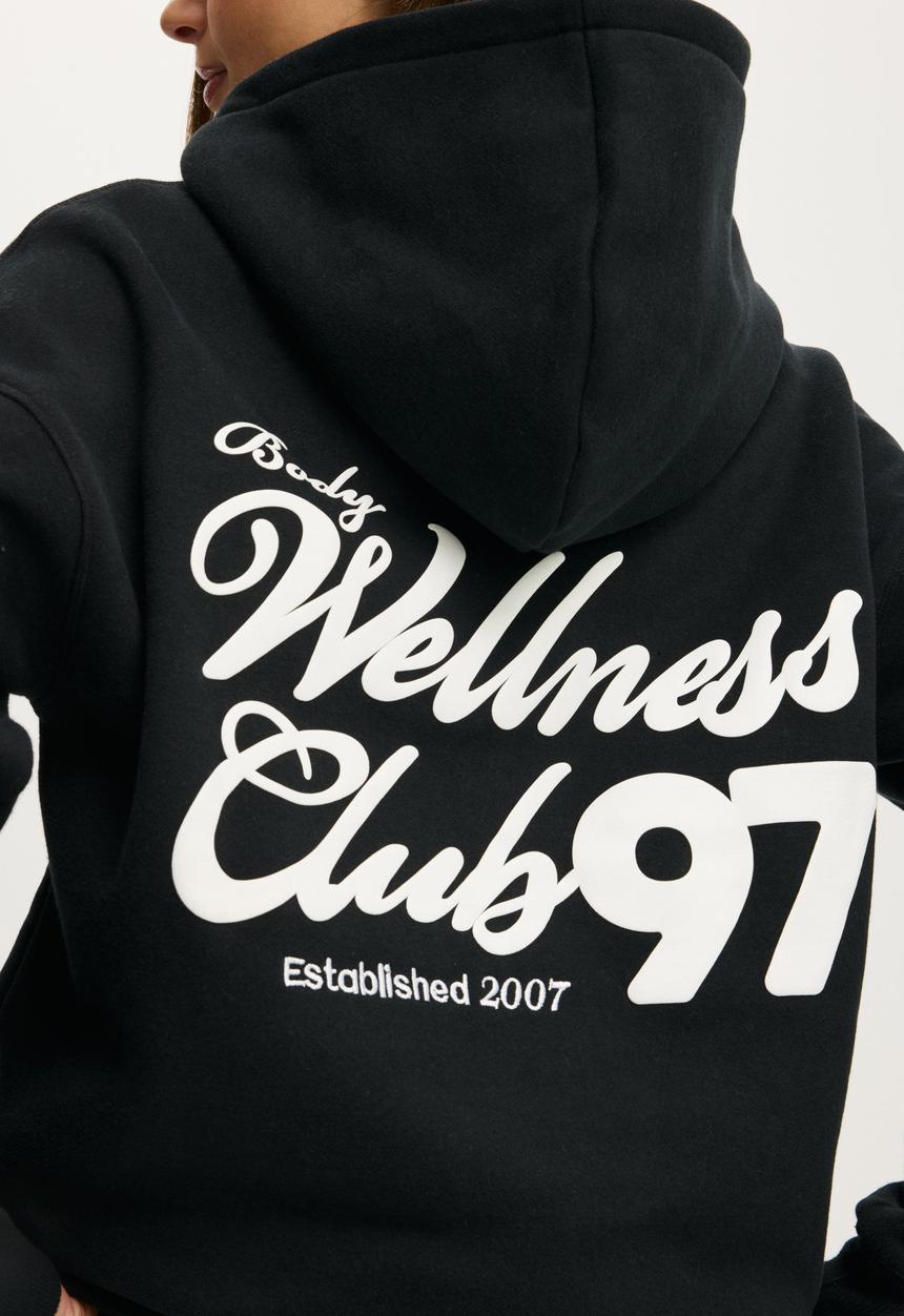 Cotton On - Plush Premium Graphic Hoodie - Black/Bw Club