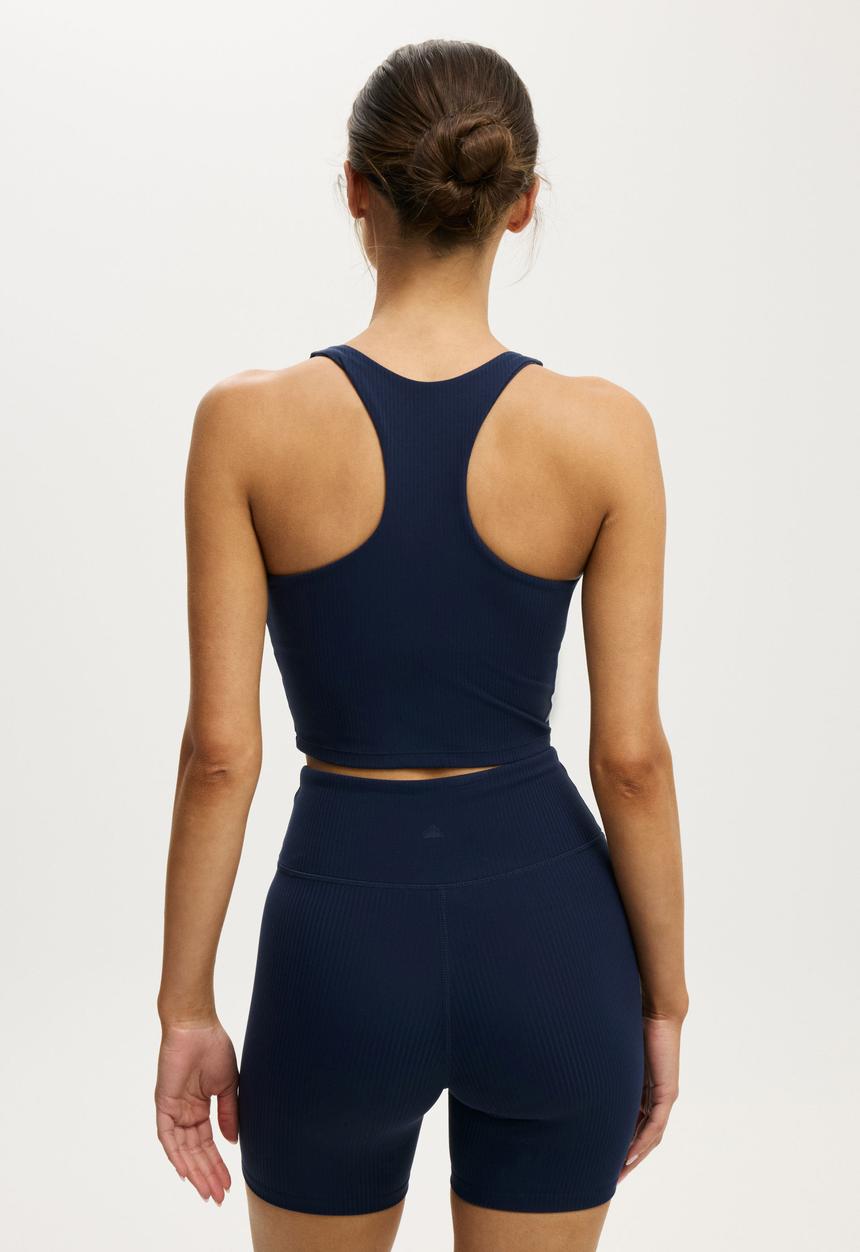 Cotton On - Ultra Soft Rib Racer Tank - Prep Sport Navy