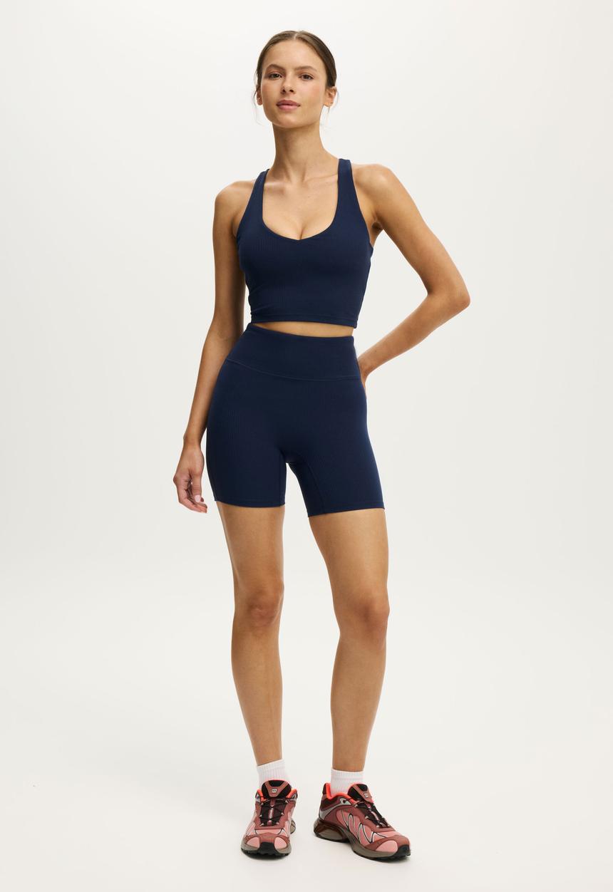 Cotton On - Ultra Soft Rib Racer Tank - Prep Sport Navy