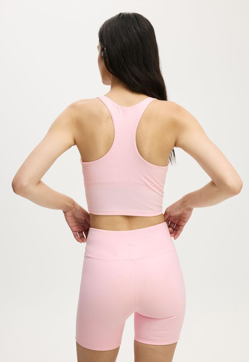 Cotton On - Ultra Soft Rib Racer Tank - Cherry Dream