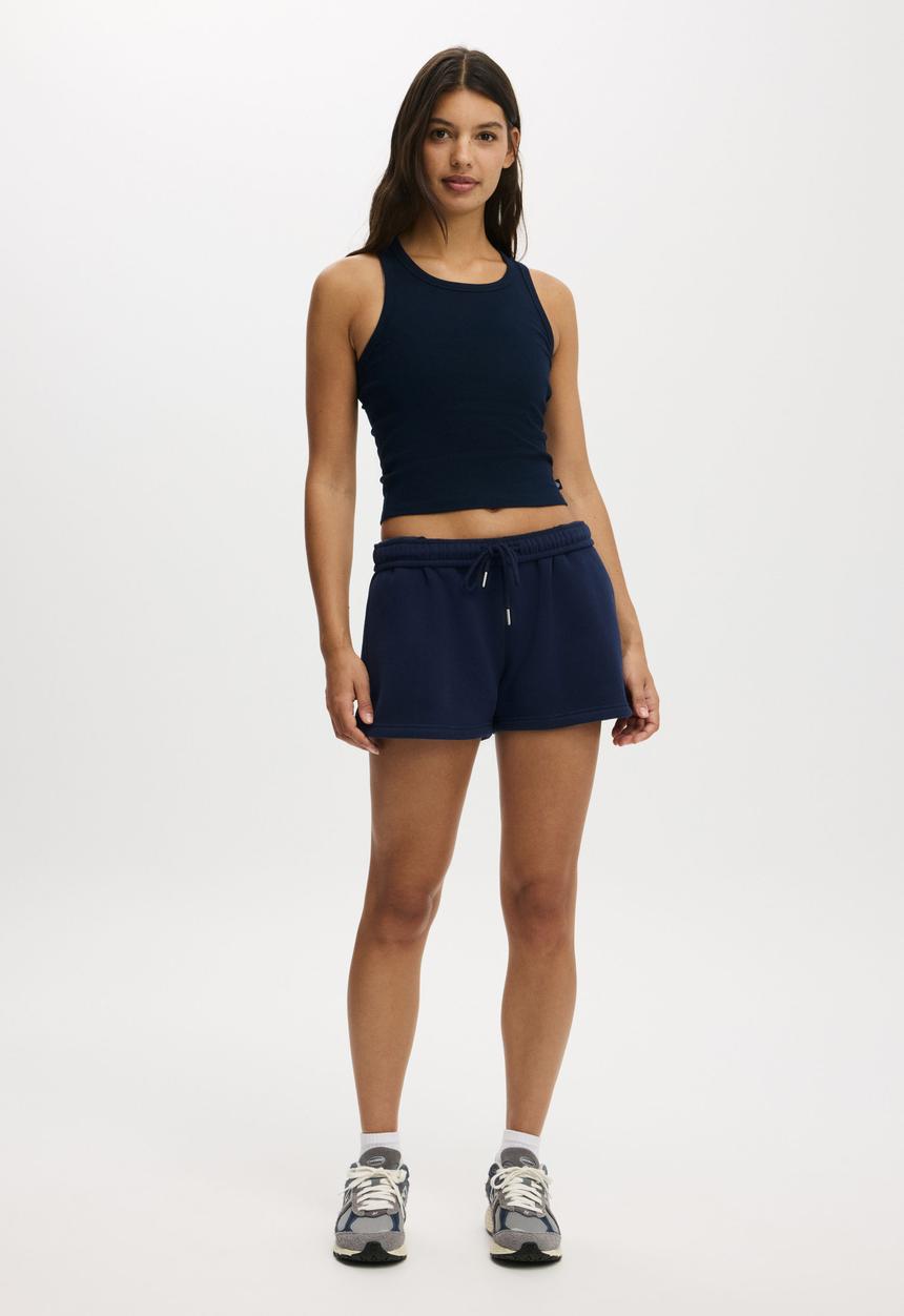 Cotton On - Active Core Rib Racer Tank - Prep Sport Navy