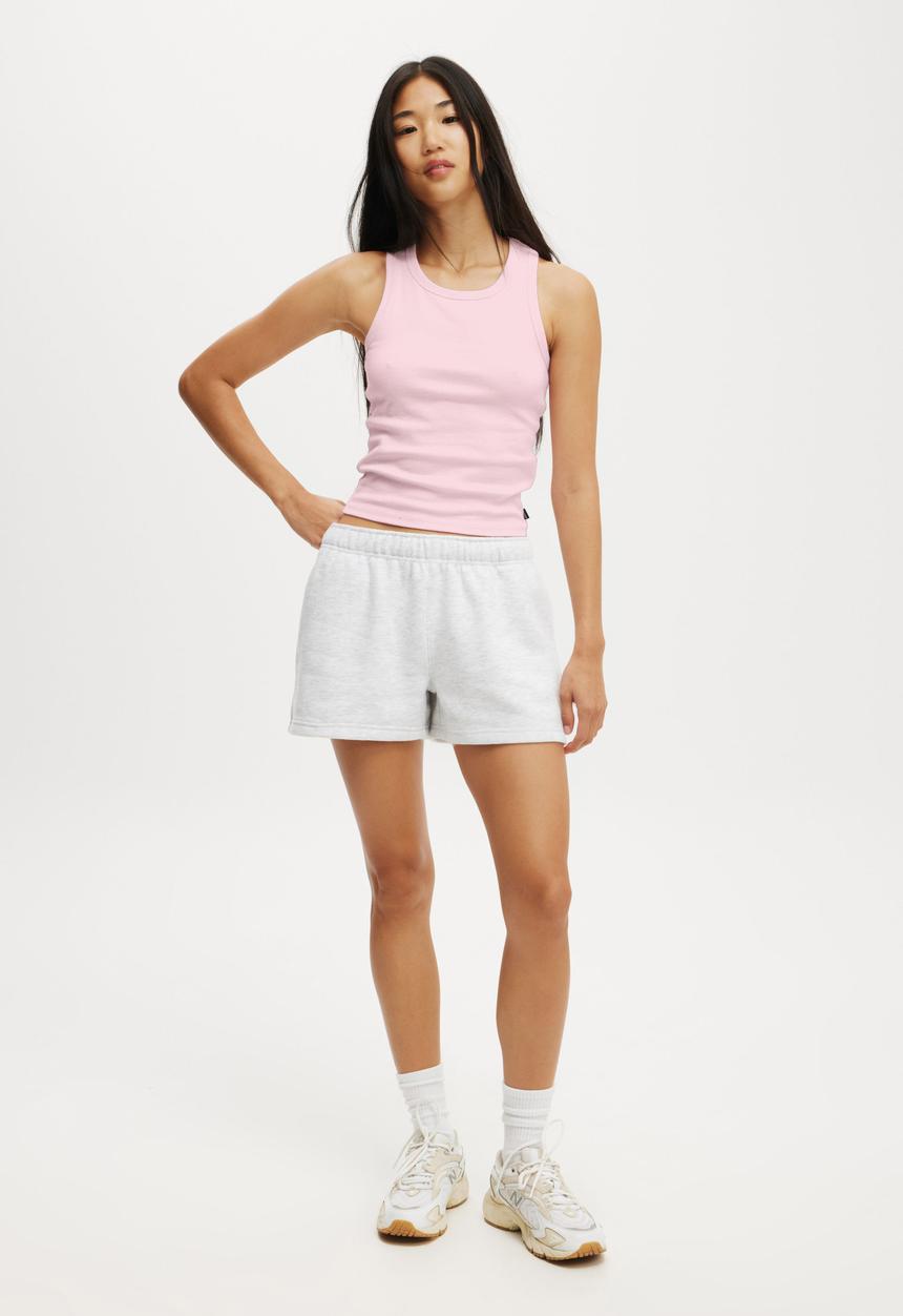 Cotton On - Active Core Rib Racer Tank - Cherry Dream