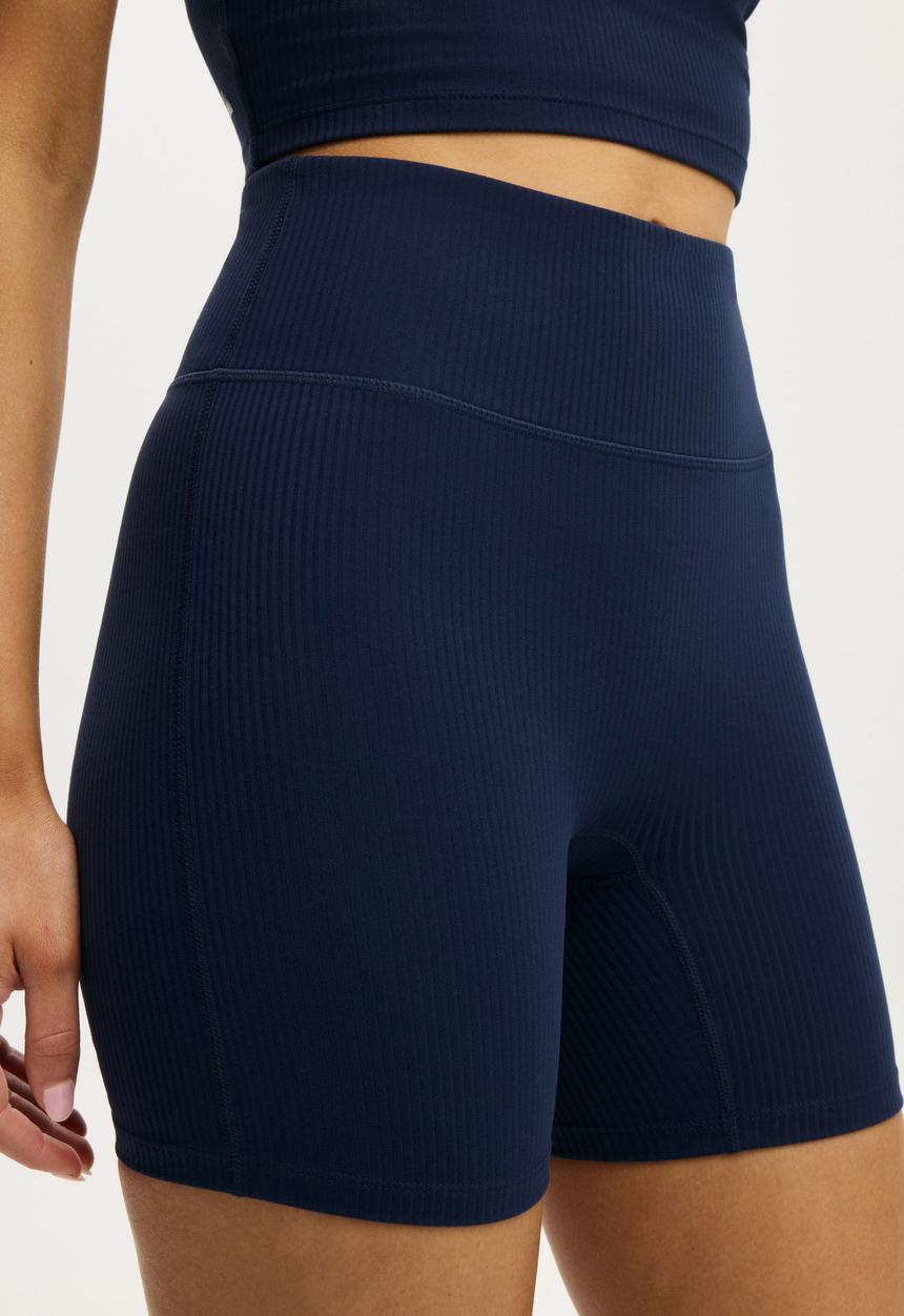 Cotton On - Ultra Soft Rib Bike Short - Prep Sport Navy