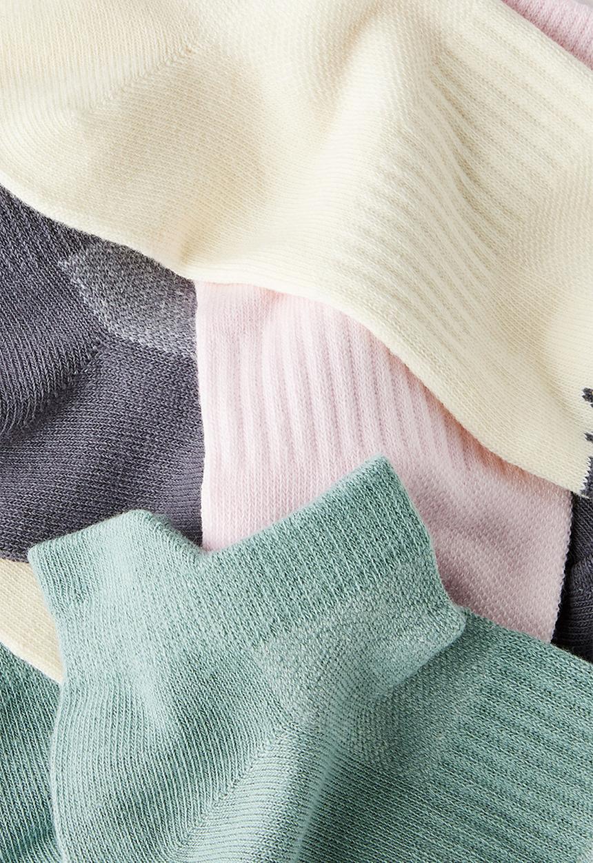Cotton On - Body low cut sneaker socks 5pk - teal mist multi