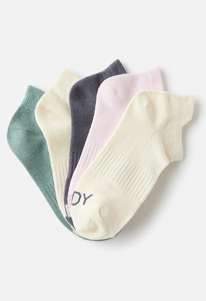 Cotton On - Body low cut sneaker socks 5pk - teal mist multi