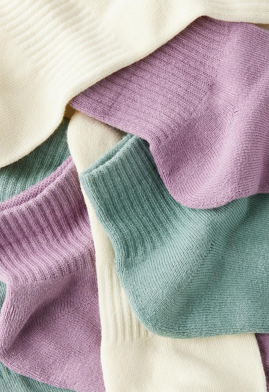 Cotton On - Body qtr crew sock 3pk - teal mist multi