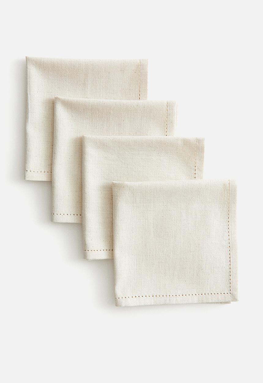 H&M - 4-pack linen-blend napkins - cream