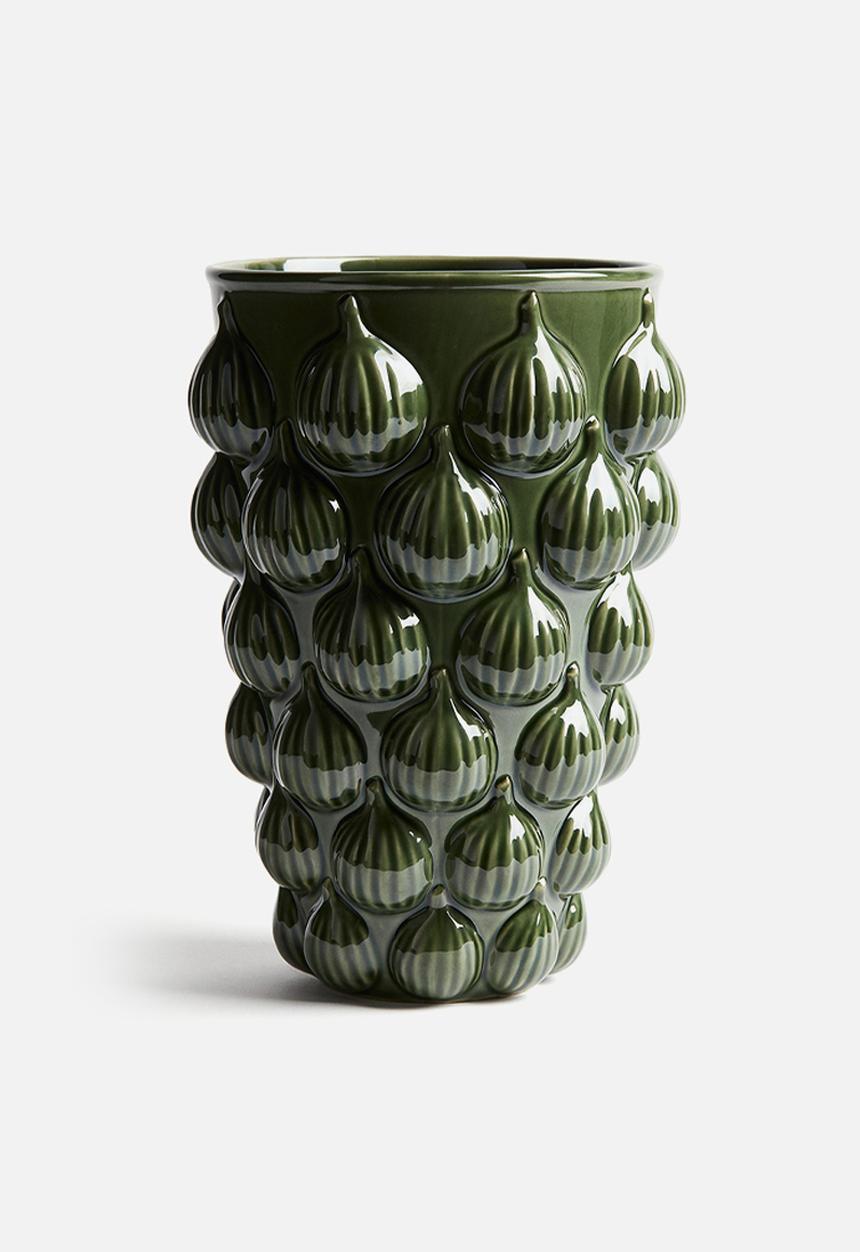 H&M - Large stoneware vase - green