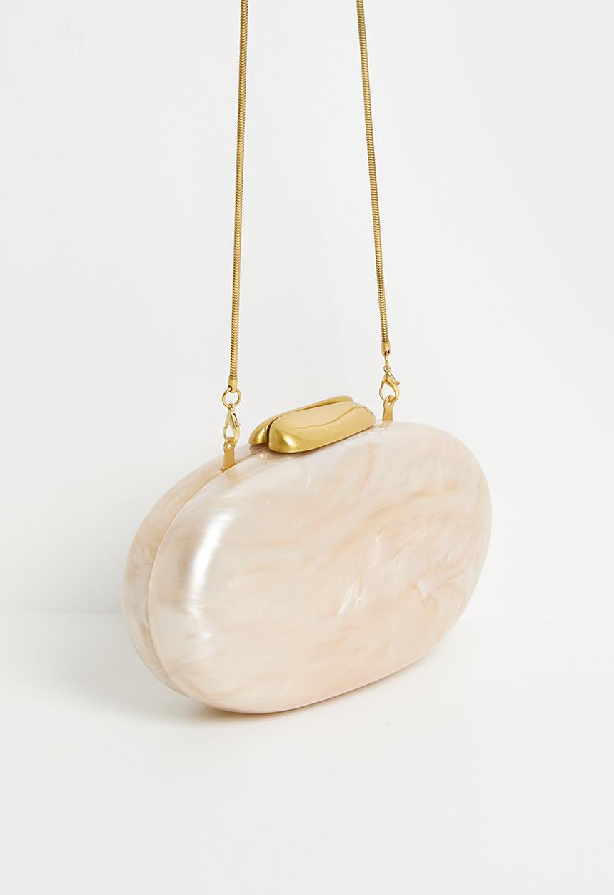 Tessa Design - Caroline pearl clutch bag - cream