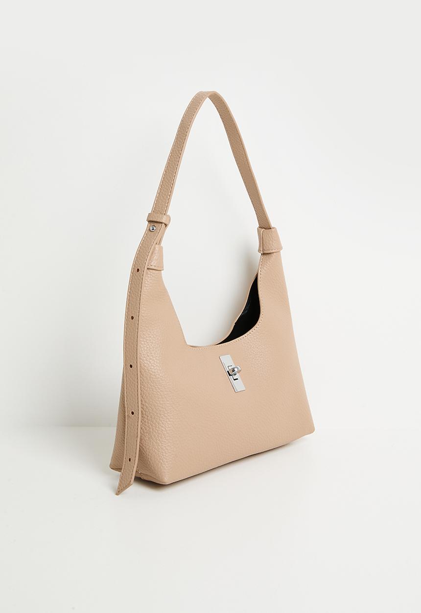 Tessa Design - Simona scooped shoulder bag- cream