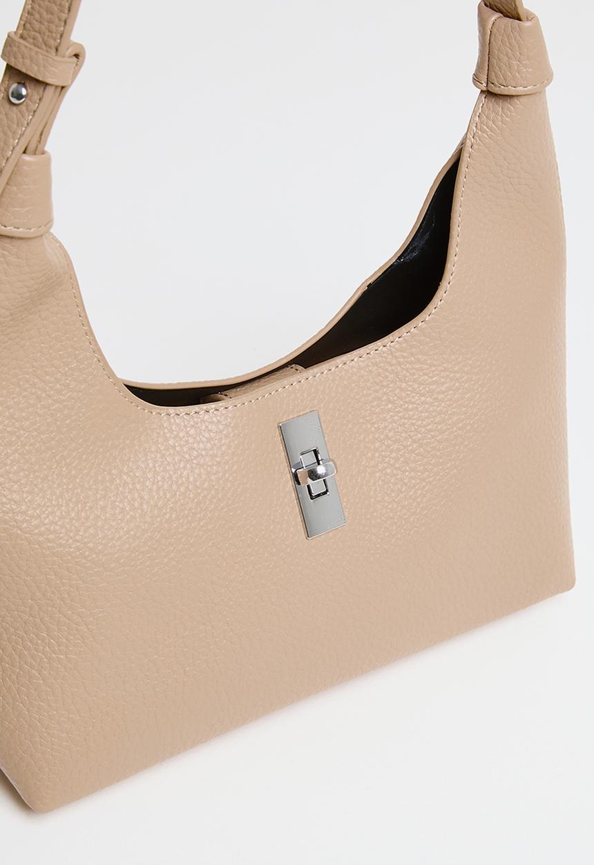 Tessa Design - Simona scooped shoulder bag- cream