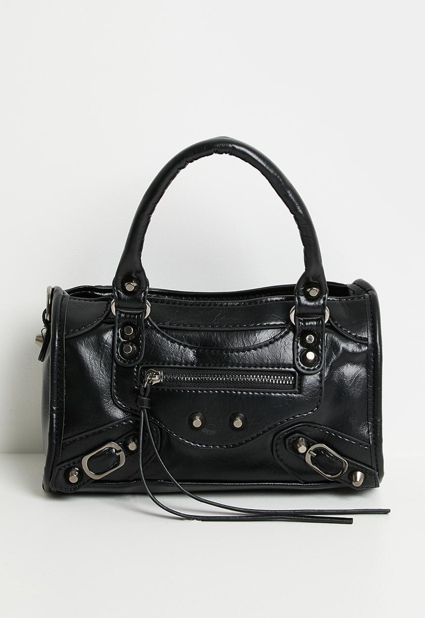 Tessa Design - Dalia shoulder bag with zip detail- black