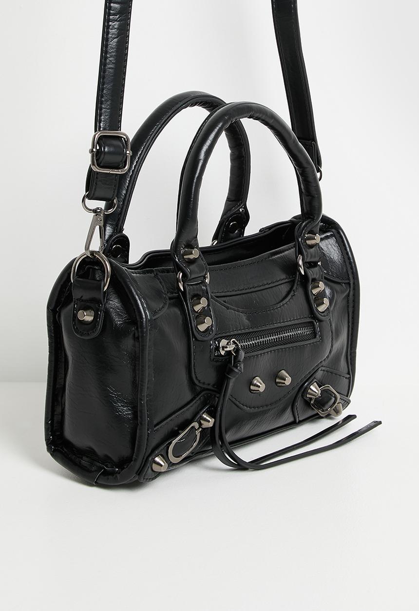 Tessa Design - Dalia shoulder bag with zip detail- black
