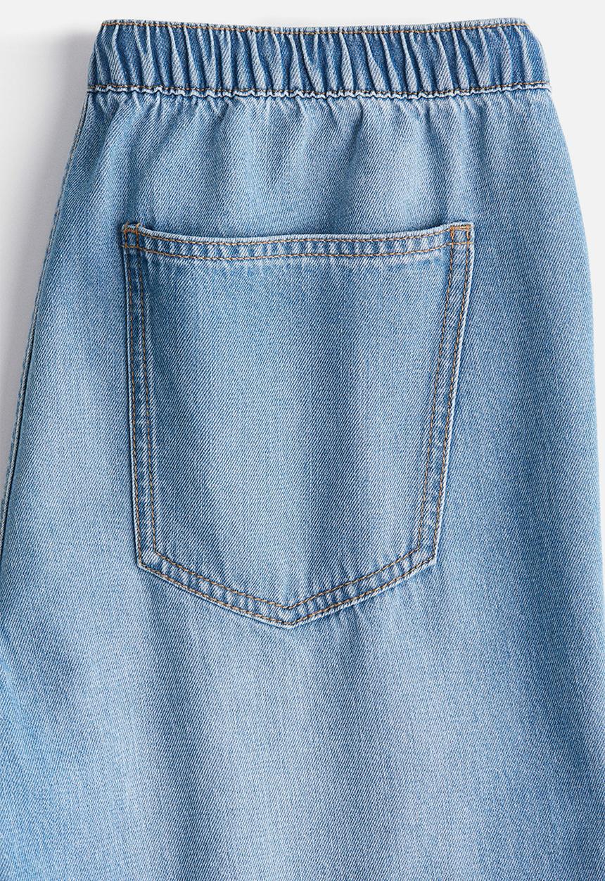 H&M - Denim drawstring trousers - light denim blue 