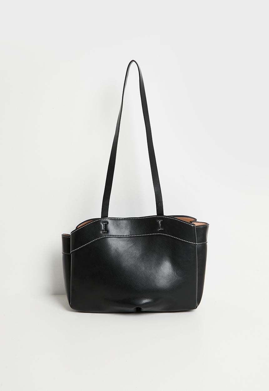 Tessa Design - Nayeli double strap tote bag- black