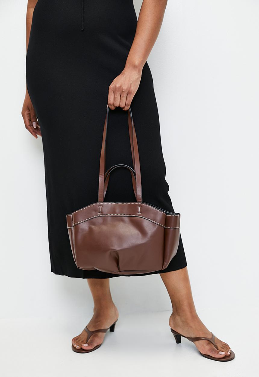 Tessa Design - Natalie double strap tote bag- brown