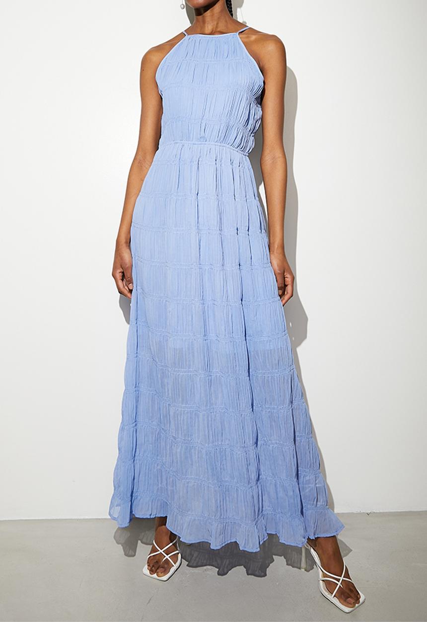VELVET - Ruching maxi dress - Blue