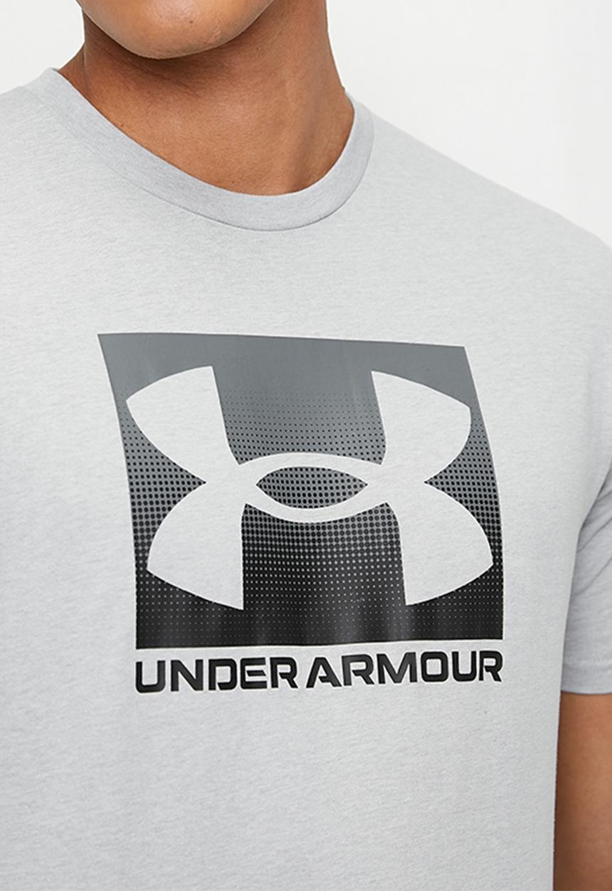 Under Armour - Ua m boxed sports short sleeve - mod grey light heather & black