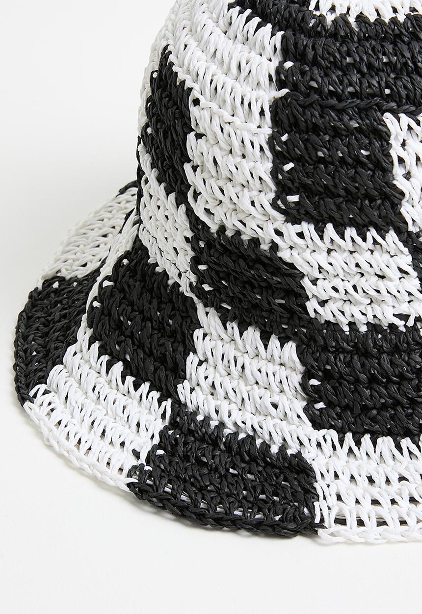 Tessa Design - Dominique straw woven bucket hat-  multi