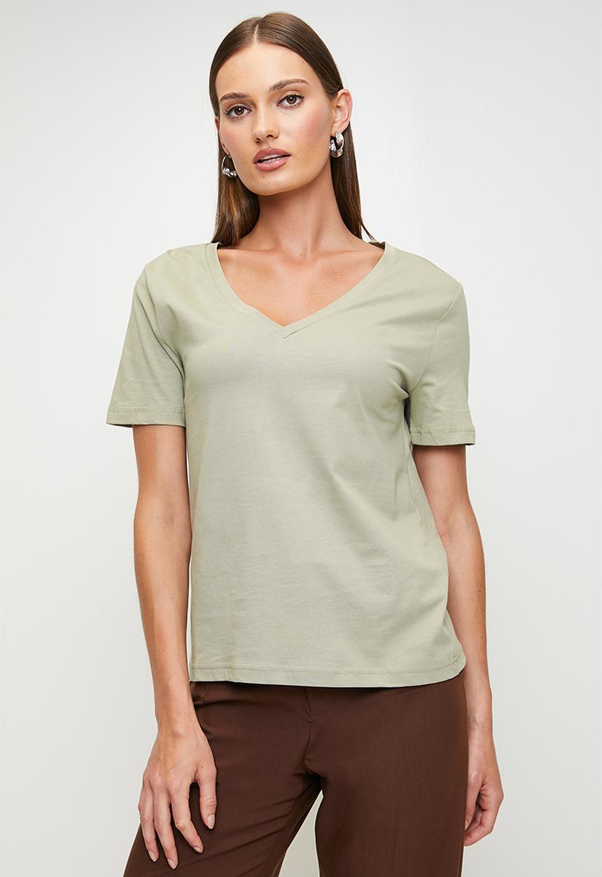 MANGO - T-shirt Chalspic - Khaki