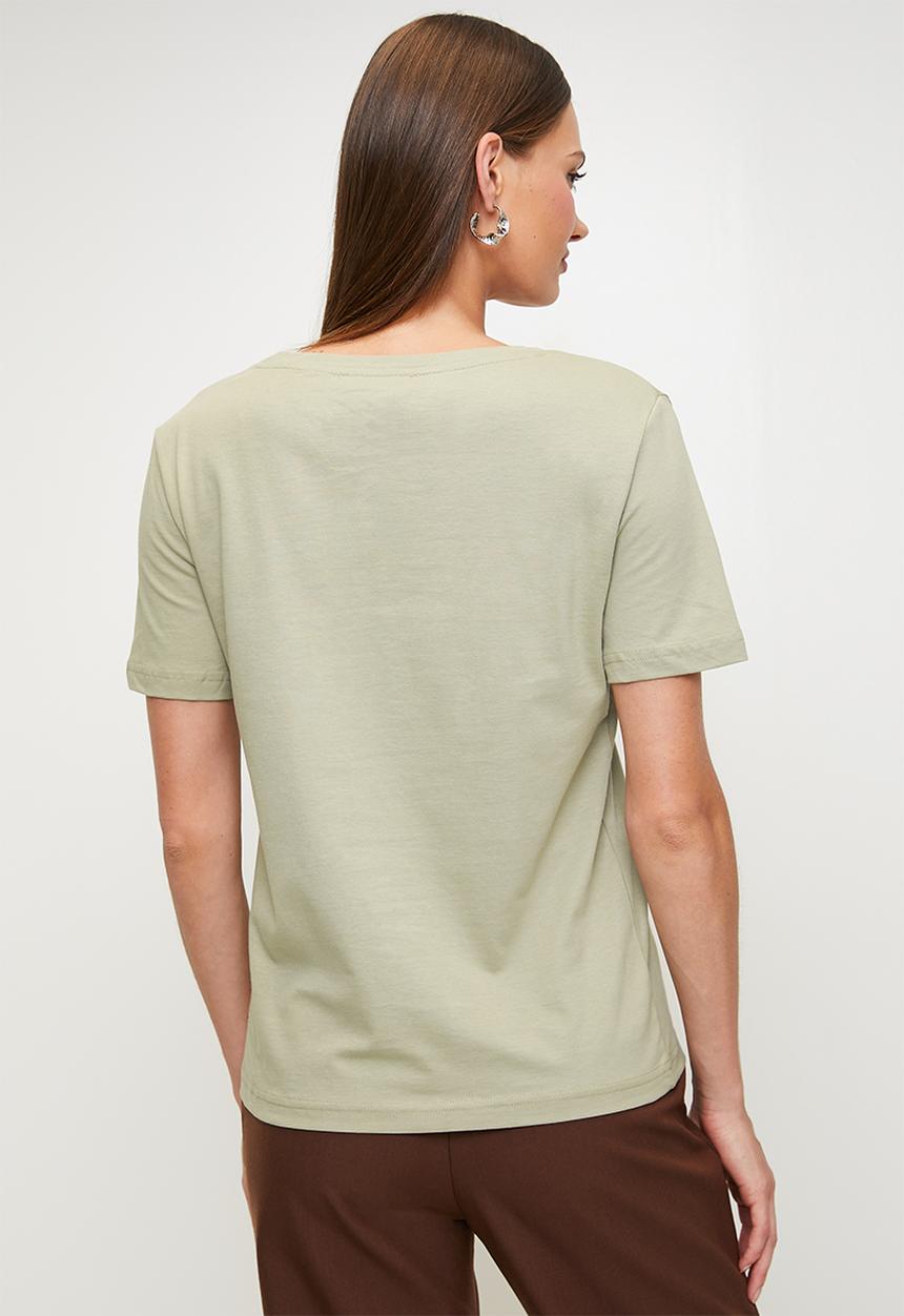 MANGO - T-shirt Chalspic - Khaki