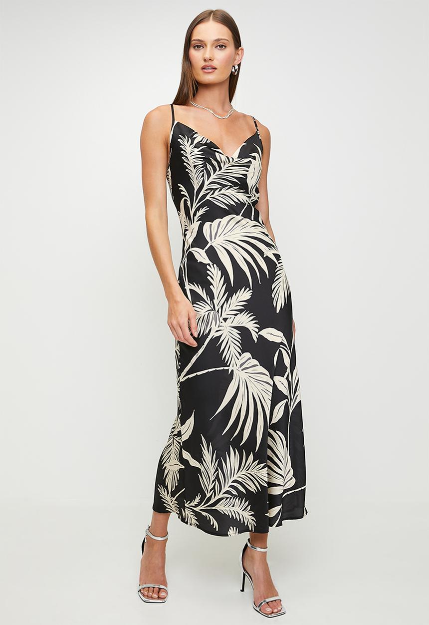GUESS - New Akilina Dress - Forest Tropical Blk Print