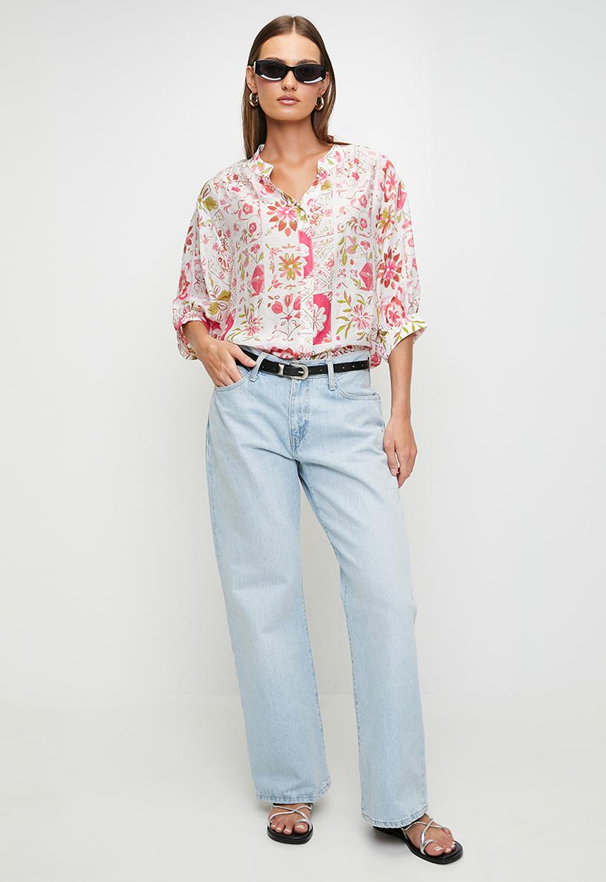MANDI - Easy Wearing Batwing 1/2 Sleeve Blouse - Multi