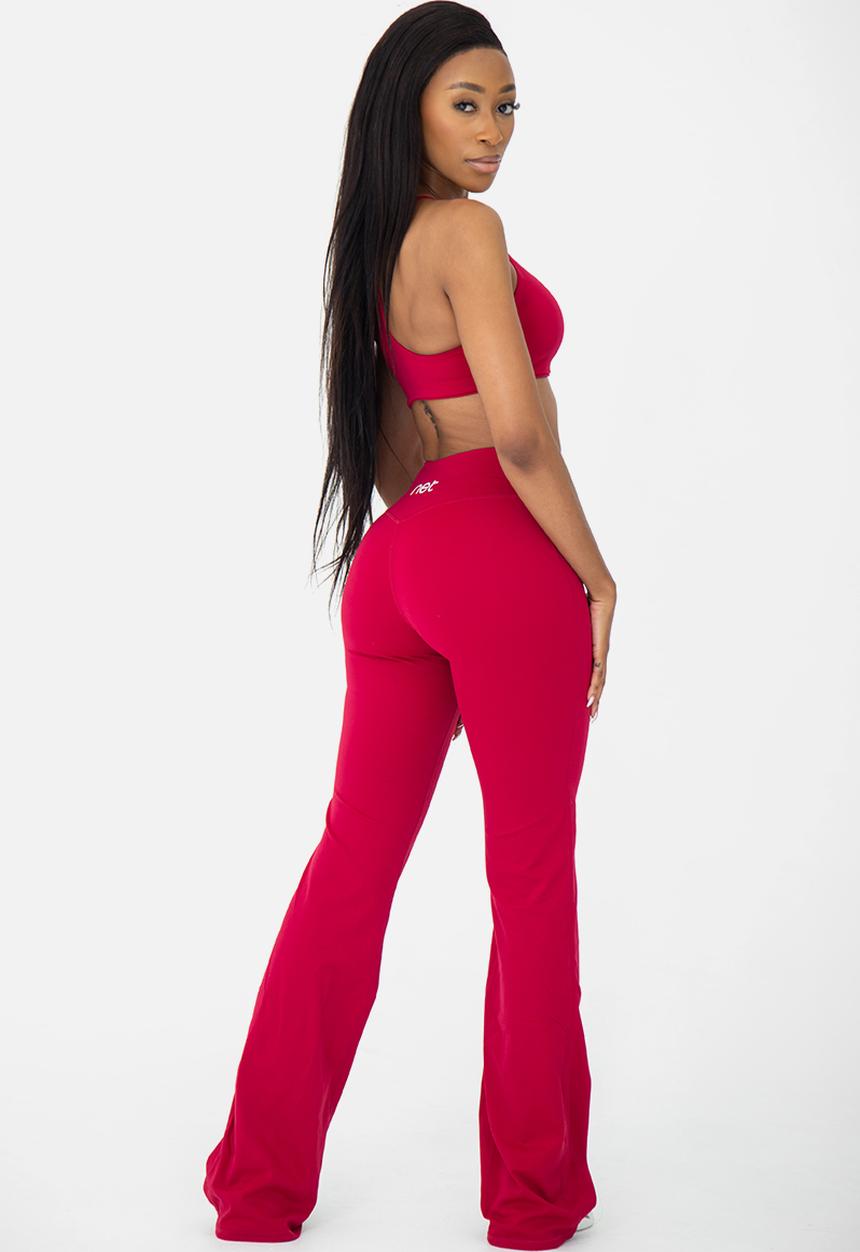 Net Athletic - Amore flare pants - plum red