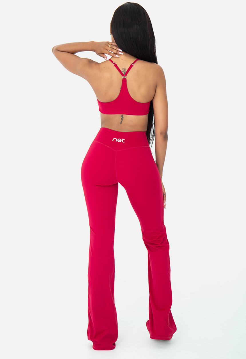Net Athletic - Amore flare pants - plum red