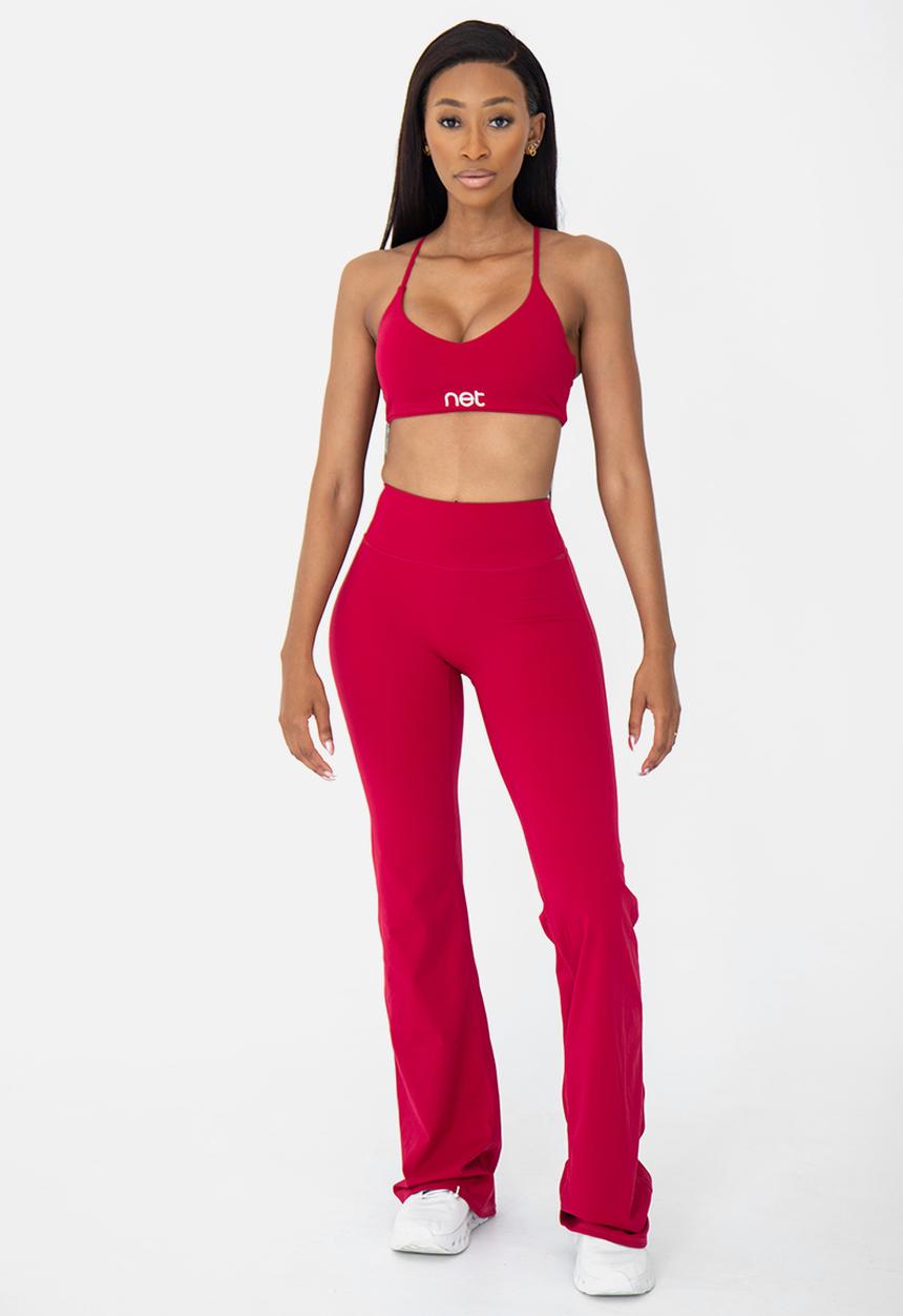 Net Athletic - Amore flare pants - plum red