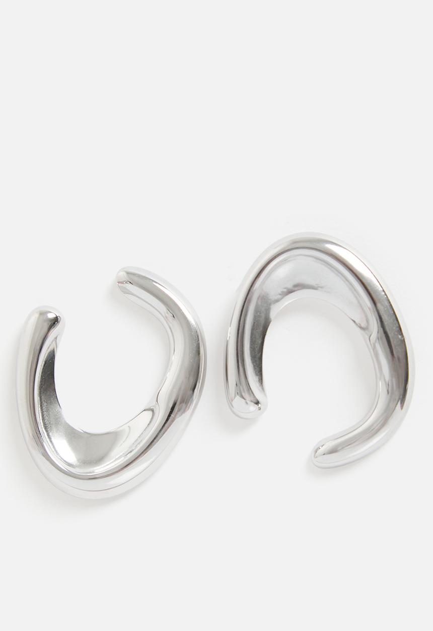 Tessa Design - Coralie studded hoop earrings - silver