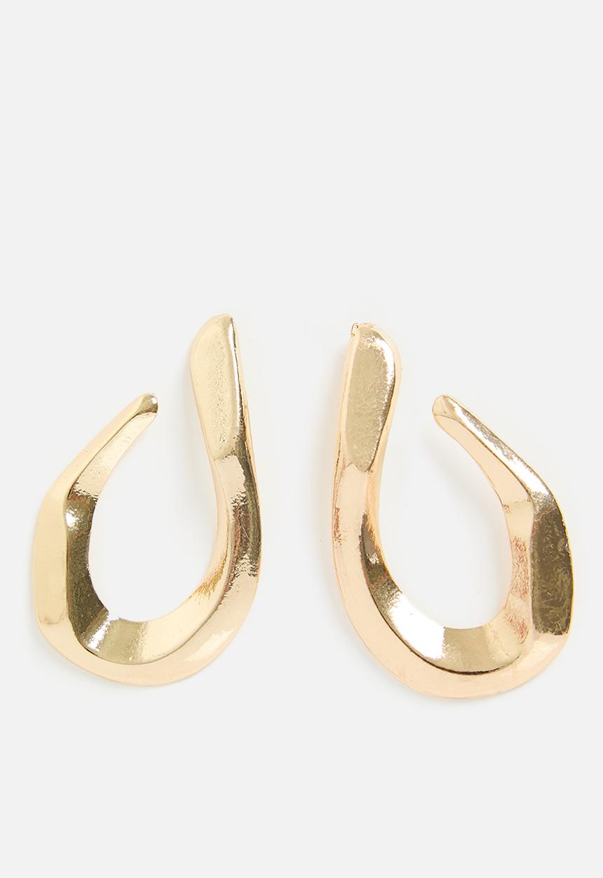 Tessa Design - Jasmin abstract hoop earrings - gold