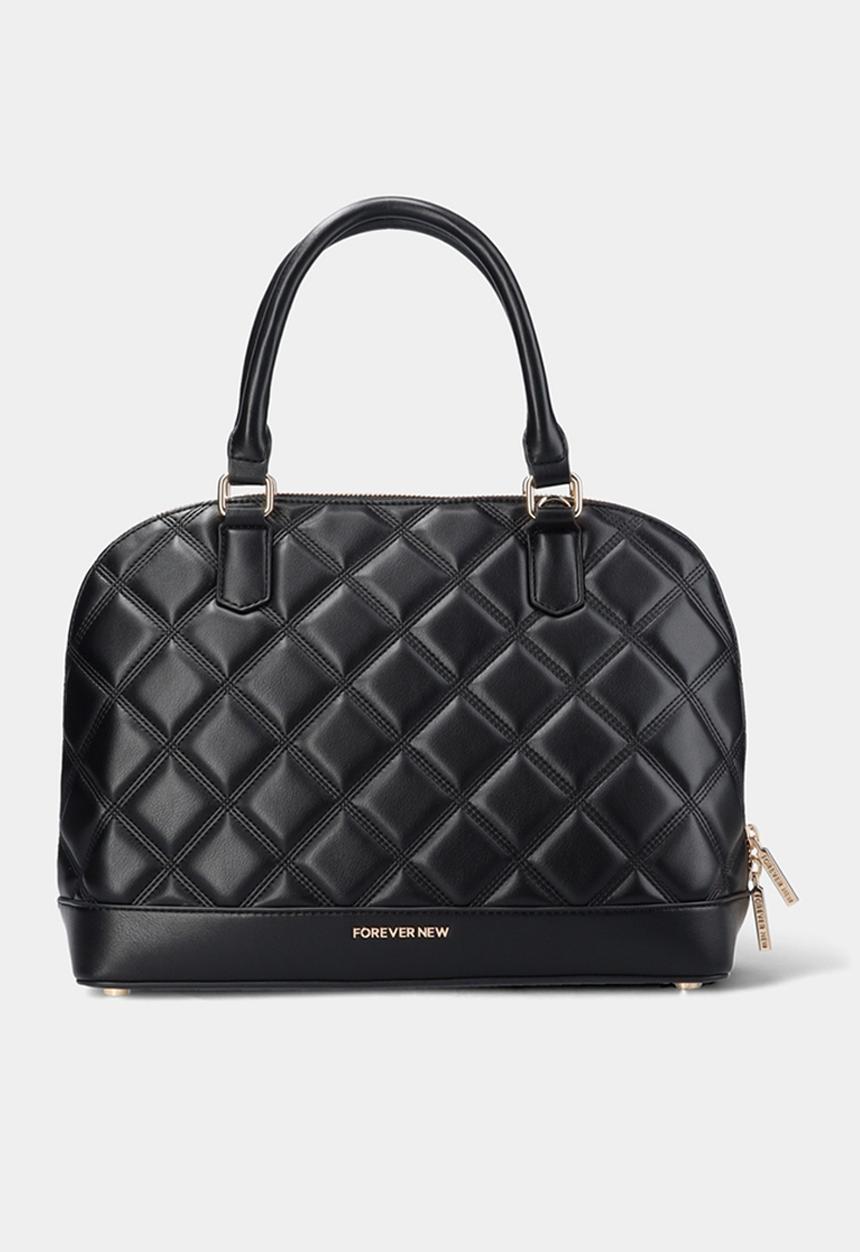 Forever New - Polly quilted bowler bag - black