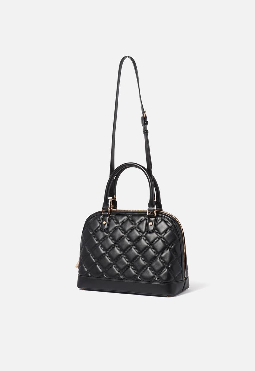Forever New - Polly quilted bowler bag - black