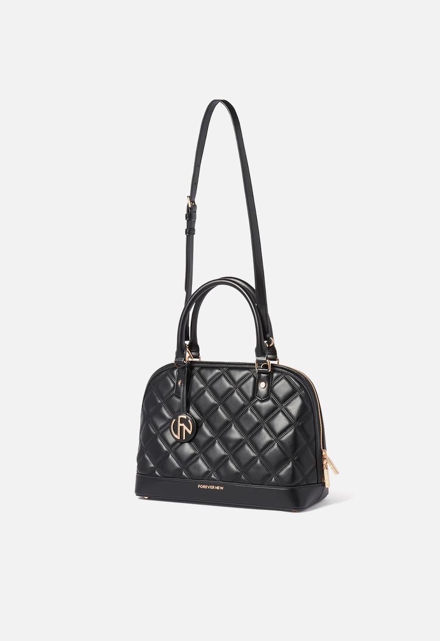 Forever New - Polly quilted bowler bag - black