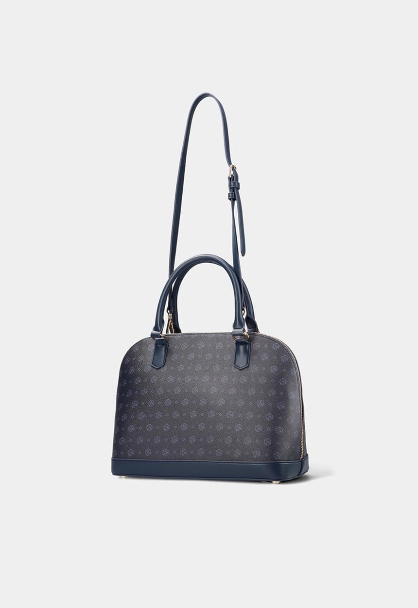 Forever New - Maeve shadow print bowler bag -  ink navy