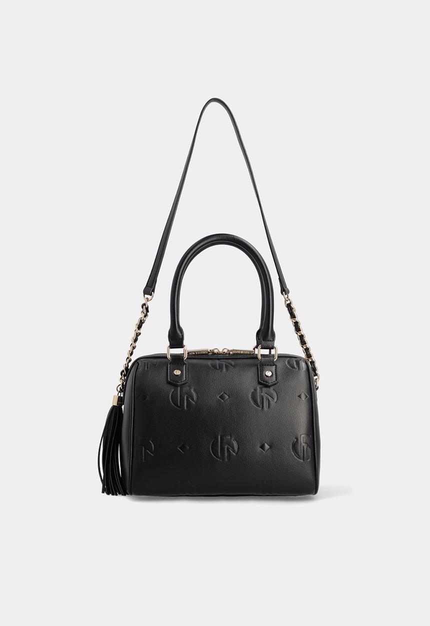 Forever New - Rosie embossed print barrel bag - black